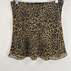 Express Y2K 2000s coquette Halloween chetah print leopard mini skirt size small